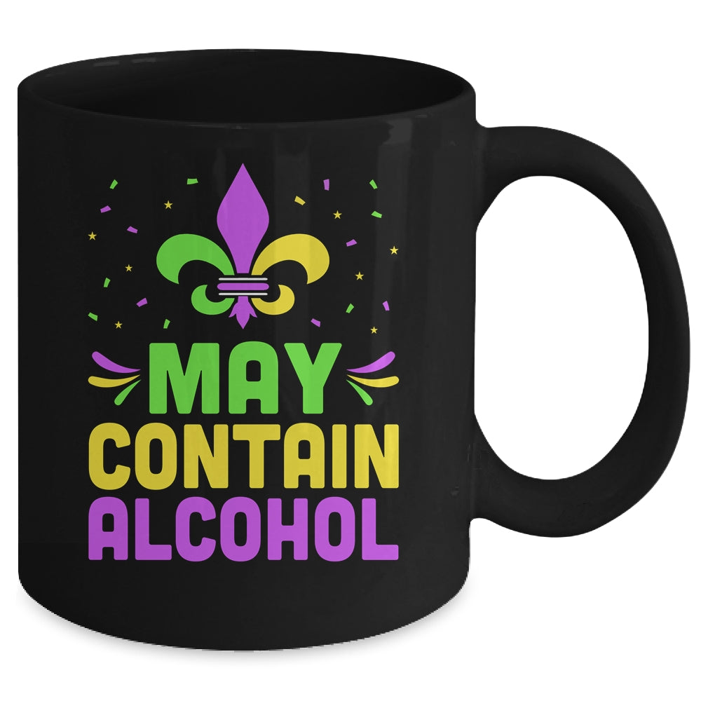 May Contain Alcohol Mardi Gras Party Mug | teecentury