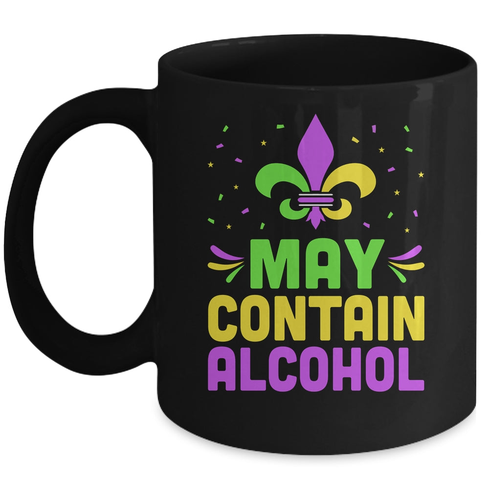 May Contain Alcohol Mardi Gras Party Mug | teecentury