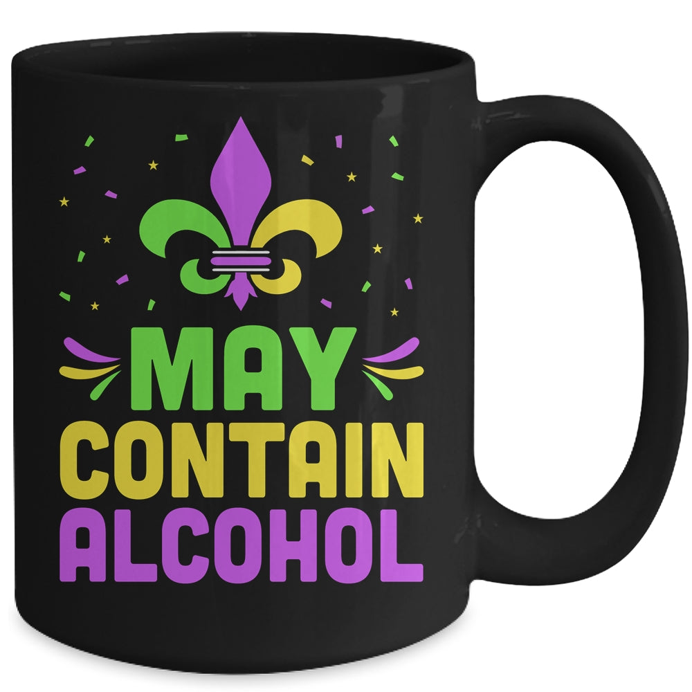 May Contain Alcohol Mardi Gras Party Mug | teecentury