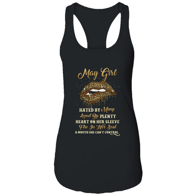 May Girl Birthday Funny Leopard Lips Women T-Shirt & Tank Top | Teecentury.com
