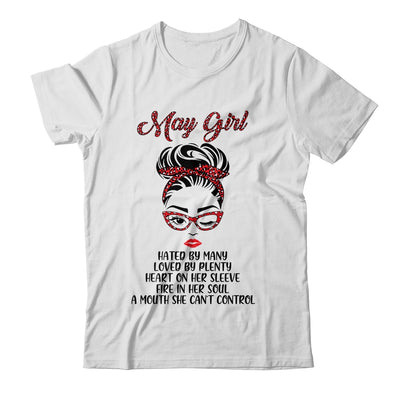 May Girl Hated By Many Loved By Plenty Leopard Women T-Shirt & Tank Top | Teecentury.com