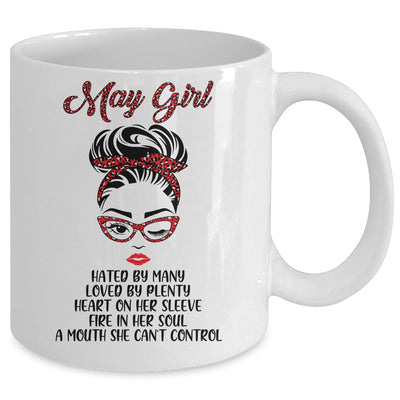May Girl Hated By Many Loved By Plenty Leopard Women Mug Coffee Mug | Teecentury.com