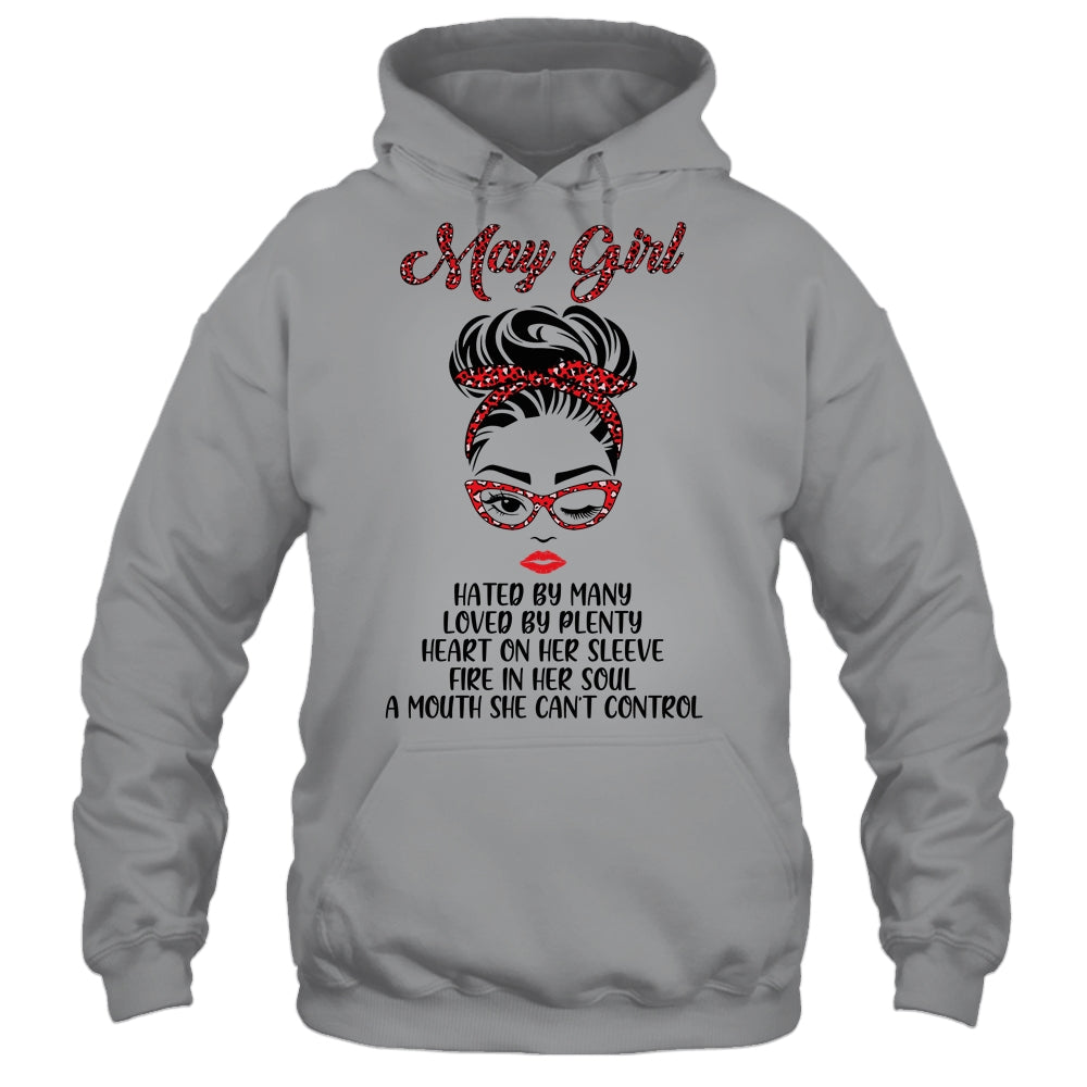 May Girl Hated By Many Loved By Plenty Leopard Women T-Shirt & Tank Top | Teecentury.com