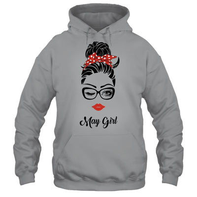 May Girl Woman Face Wink Eyes Lady Face Birthday Gift T-Shirt & Tank Top | Teecentury.com