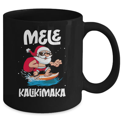 Mele Kalikimaka Hawaiian Christmas Hawaii Surfing Santa Mug Coffee Mug | Teecentury.com