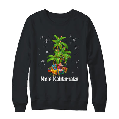 Mele Kalikimaka Hawaiian Christmas Palm Tree Family Xmas Shirt & Sweatshirt | teecentury