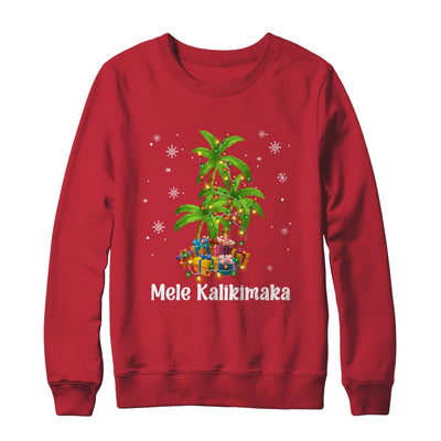 Mele Kalikimaka Hawaiian Christmas Palm Tree Family Xmas Shirt & Sweatshirt | teecentury