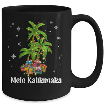 Mele Kalikimaka Hawaiian Christmas Palm Tree Family Xmas Mug | teecentury