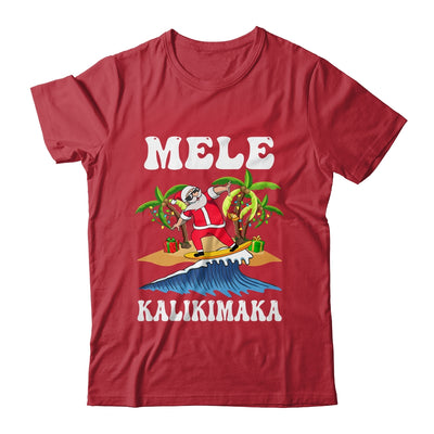 Mele Kalikimaka Hawaiian Hawaii Christmas Santa Surf Surfing Shirt & Sweatshirt | teecentury