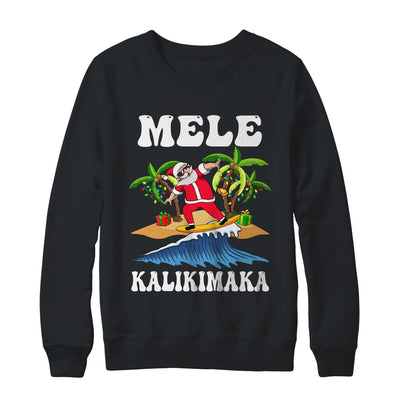 Mele Kalikimaka Hawaiian Hawaii Christmas Santa Surf Surfing Shirt & Sweatshirt | teecentury