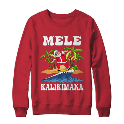Mele Kalikimaka Hawaiian Hawaii Christmas Santa Surf Surfing Shirt & Sweatshirt | teecentury