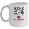 Meme Like A Normal Grandma Only More Awesome Glasses Face Mug Coffee Mug | Teecentury.com