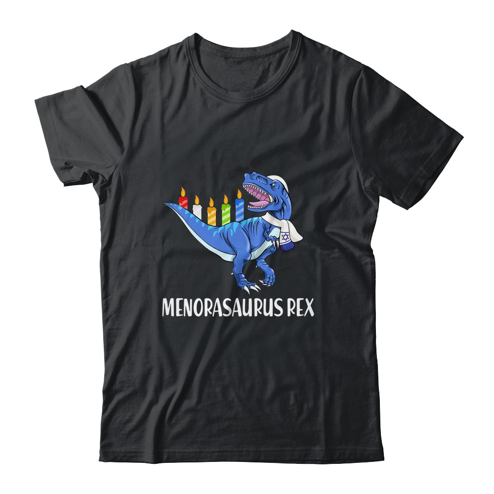 Menorasaurus Rex Menorah Dinosaur Hanukkah Chanukkah T-Shirt & Sweatshirt | Teecentury.com