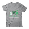 Mental Health Awareness Peace Love Cure Leopard T-Shirt & Hoodie | Teecentury.com