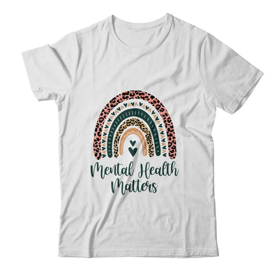 Mental Health Matters Leopard Print Boho Rainbow Awareness T-Shirt & Hoodie | Teecentury.com