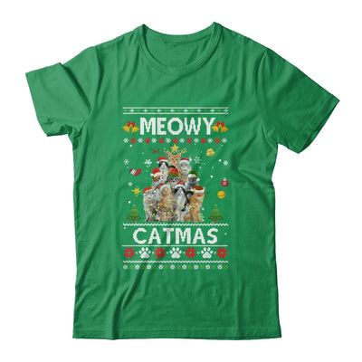 Meowy Catmas Ugly Christmas Tree Funny Xmas Cat Sweater Gift T-Shirt & Sweatshirt | Teecentury.com