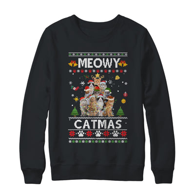 Meowy Catmas Ugly Christmas Tree Funny Xmas Cat Sweater Gift T-Shirt & Sweatshirt | Teecentury.com