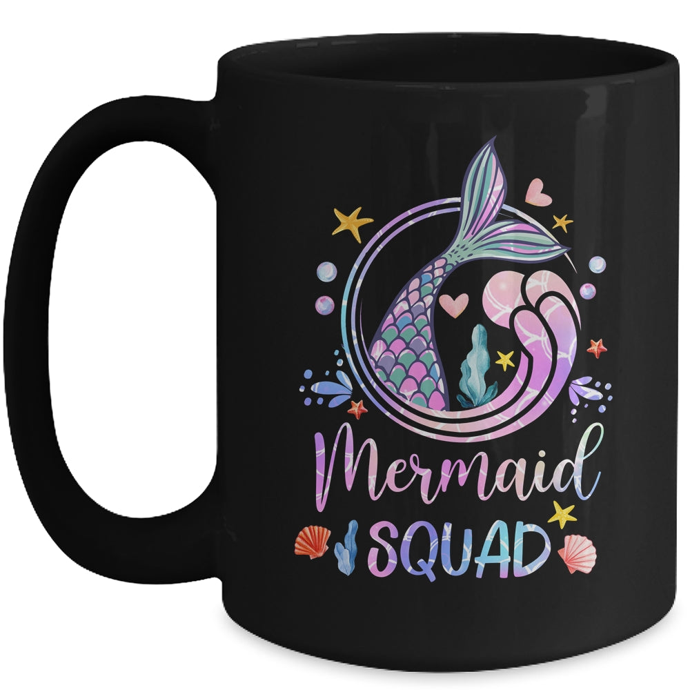 Mermaid Birthday Squad Party Girls Women Mermaid Mug | teecentury