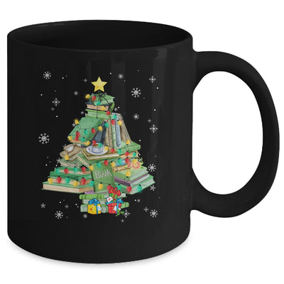 Merry Bookmas Books Pine Tree Funny Reading Lover Christmas Mug | teecentury