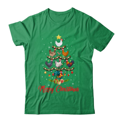 Merry Chickenmas Chicken Christmas Tree Funny Farmer Xmas Shirt & Sweatshirt | teecentury