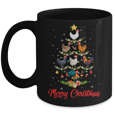 Merry Chickenmas Chicken Christmas Tree Funny Farmer Xmas Mug | teecentury