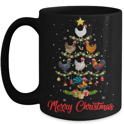 Merry Chickenmas Chicken Christmas Tree Funny Farmer Xmas Mug | teecentury