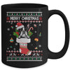 Merry Christmas Boston Terrier In Sock Dog Funny Ugly Xmas Mug Coffee Mug | Teecentury.com