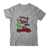 Merry Christmas Buffalo Red Plaid Truck Christian Cross Xmas T-Shirt & Sweatshirt | Teecentury.com