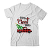 Merry Christmas Buffalo Red Plaid Truck Christian Cross Xmas T-Shirt & Sweatshirt | Teecentury.com