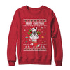 Merry Christmas Bull Terrier In Sock Dog Funny Ugly Xmas T-Shirt & Sweatshirt | Teecentury.com