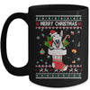 Merry Christmas Bull Terrier In Sock Dog Funny Ugly Xmas Mug Coffee Mug | Teecentury.com