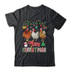 Merry Christmas Chicken Santa Hat Lights Xmas Funny Shirt & Sweatshirt | teecentury