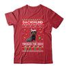 Merry Christmas Dachshund Through The Snow Funny Dog Lover T-Shirt & Sweatshirt | Teecentury.com