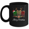 Merry Christmas Dentist Teeth Santa Hat Xmas Leopard Plaid Mug Coffee Mug | Teecentury.com