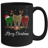 Merry Christmas Dentist Teeth Santa Hat Xmas Leopard Plaid Mug Coffee Mug | Teecentury.com