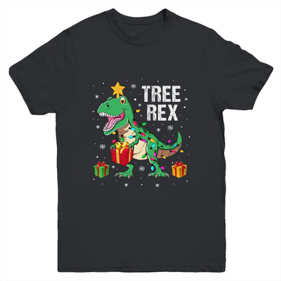 Merry Christmas Dinosaur Tree Rex Xmas Youth Youth Shirt | Teecentury.com