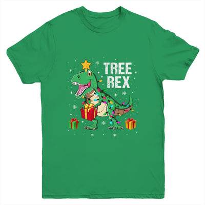 Merry Christmas Dinosaur Tree Rex Xmas Youth Youth Shirt | Teecentury.com