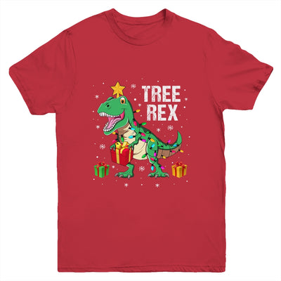 Merry Christmas Dinosaur Tree Rex Xmas Youth Youth Shirt | Teecentury.com