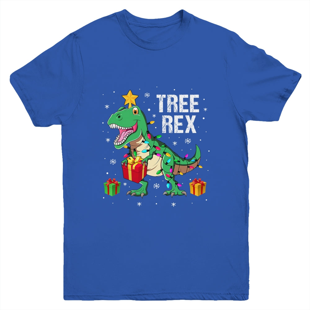 Merry Christmas Dinosaur Tree Rex Xmas Youth Youth Shirt | Teecentury.com