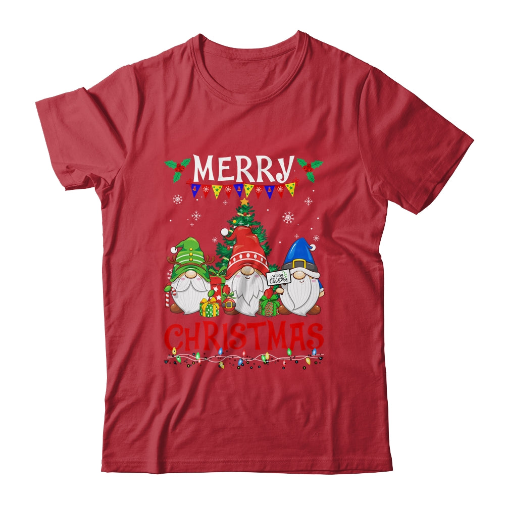 Merry Christmas Gnome Christmas Light Xmas Women Shirt & Sweatshirt | teecentury