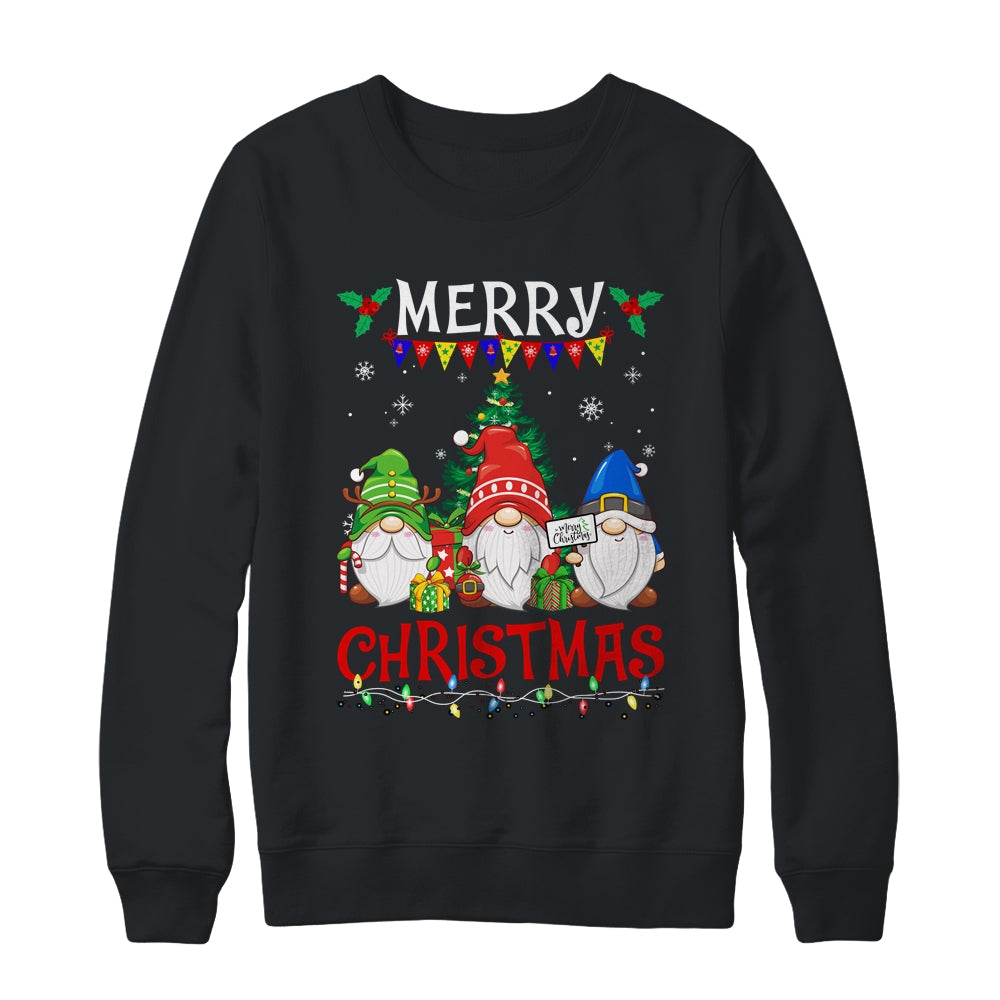 Merry Christmas Gnome Christmas Light Xmas Women Shirt & Sweatshirt | teecentury