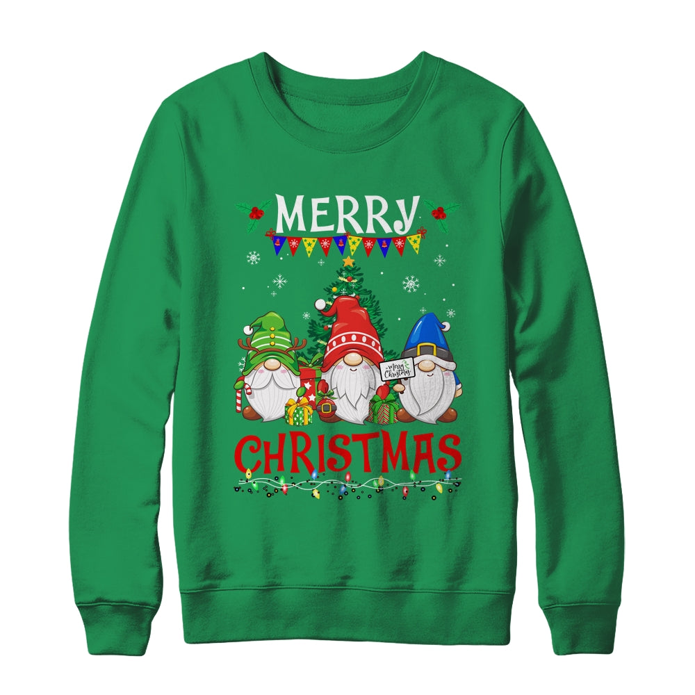 Merry Christmas Gnome Christmas Light Xmas Women Shirt & Sweatshirt | teecentury