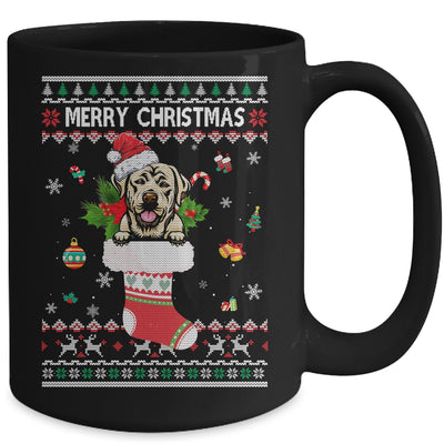 Merry Christmas Labrador In Sock Dog Funny Ugly Xmas Mug Coffee Mug | Teecentury.com