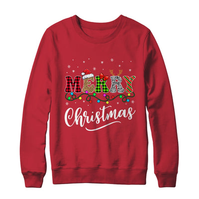 Merry Christmas Leopard Buffalo Red Plaid For Men Women Shirt & Sweatshirt | teecentury