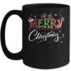 Merry Christmas Leopard Buffalo Red Plaid Mug Coffee Mug | Teecentury.com