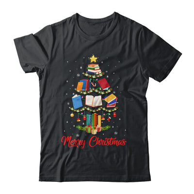 Merry Christmas Library Tree Cute Book Lover Librarian Shirt & Sweatshirt | teecentury