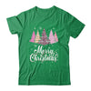 Merry Christmas Pink Leopard Print Christmas Tree Women Shirt & Sweatshirt | teecentury