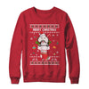 Merry Christmas Poodle In Sock Dog Funny Ugly Xmas T-Shirt & Sweatshirt | Teecentury.com