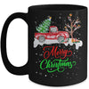 Merry Christmas Red Truck Christmas Tree Lights Snow Mug Coffee Mug | Teecentury.com
