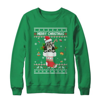 Merry Christmas Shih Tzu In Sock Dog Funny Ugly Xmas T-Shirt & Sweatshirt | Teecentury.com